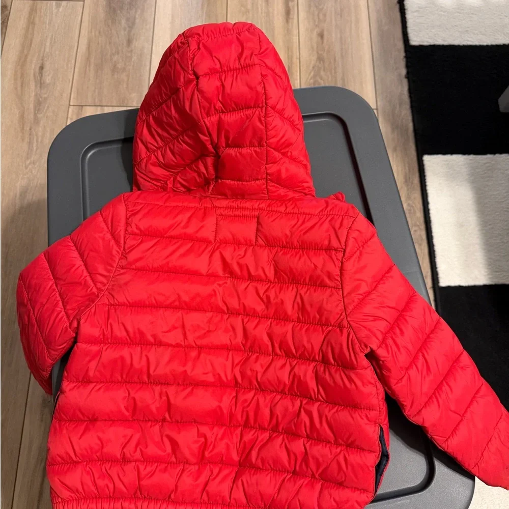 Old Navy Red Puffer Hooded Jacket